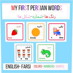 Sara Publishing My First Persian words-Colors &numbers &shapes (English-Farsi): Picture Book with English Translations for kids