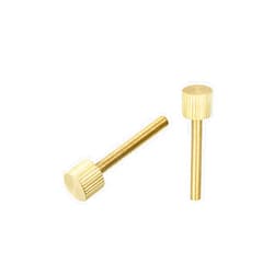 uxcell Knurled Thumb Screws, M4x30mm Flat Brass Bolts Grip Knobs Fasteners for PC, Electronic, Mechanical 2Pcs