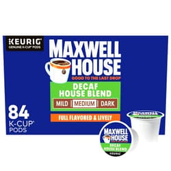 Maxwell House Decaf House Blend Medium Roast K-Cup Coffee Pods, 84 ct., Box