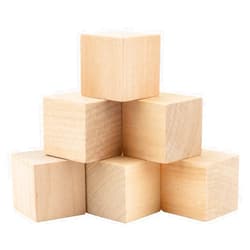 AUEAR, 20 Pack 1 Inch Natural Solid Blank Wooden Cube Unfinished Wood Building Blocks for DIY Craft Gifts