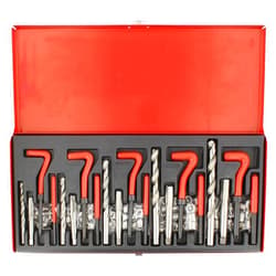 ABN Professional Thread Repair Kit - 131pc SAE Drill Thread Restorer Kit for Restoring External or Internal Screw Holes