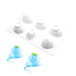 SAGEKING New 2024 6 Holes Igloo Design Silicone Mousse Mold Jelly Chocolate Mould DIY Pudding Dessert Model Cake Decorating Tools Bakeware Tray Mold Decoration Kitchen Accessories Creative Gift
