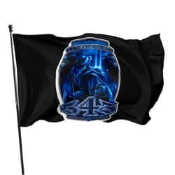 Bazuvir 343 Firefighters Memorial 9-11 Never Forget 3x5 Foot Flags 100% Double Sided Printed 20th Anniversary