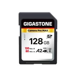 Gigastone 128GB SD Card, 4K Camera Pro MAX, A2 4K SDXC Memory Card High Speed 4K Ultra HD UHD Video Compatible with Canon Nikon Sony Pentax Kodak Olympus Panasonic Digital Camera, with 1 Mini case