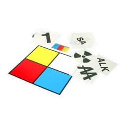 Accuform ZFD515EV Adhesive Vinyl NFPA Blank Placard Kit, 15