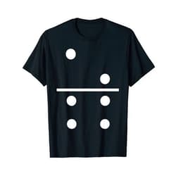 Lustiges Domino Kostüm Steine Party Verkleidung Domino Stone 2 | 4 Tiles Fancy Dress Groups Carnival Costume T-Shirt