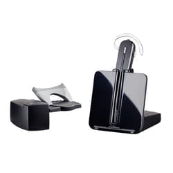 Poly Plantronics - CS540 Wireless DECT Headset with Lifter (Poly) - Single Ear (Mono) Convertible (3 wearing styles) - Connects to Desk Phone - Noise Canceling Microphone
