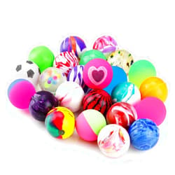 Pllieay 24 Pieces Bouncy Balls Small Bouncy Balls for Kids, Rubber Balls 25mm Mixed Color Party Bag Filler for Party Favors, Christmas Stocking Stuffers, Classroom Prizes, and Pet toy