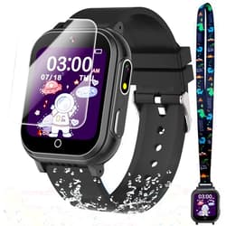 Sedzofan Waterproof Smart Watch for Kids with 32 Games Dual Camera Video Habit Tracking Music Player Pedometer Screen Protectors Lanyard, HD Touchscreen Kids Smart Watch Toy Birthday Gift for 3-12 Year Old