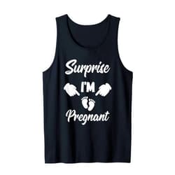Baby Reveal Surprise I'm Pregnant Pregnancy Design Surprise I'm Pregnant Gender Reveal Future Mother Tank Top