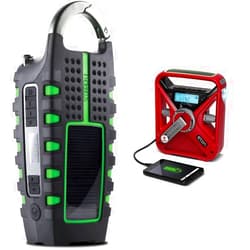 Eton Emergency Preparedness Radio & Flashlight Bundle | Scorpion II (Green) + FRX3+ (Red)