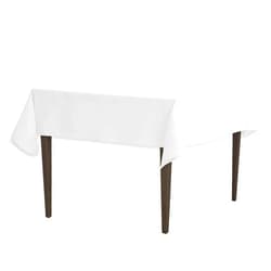 LTC LINENS LinenTablecloth 54-Inch Square Polyester Tablecloth White