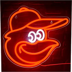 FTMGGDG Baseball Neon Sign for Wall Decor Orioles Team Logo Neon Light Baseball Sport Led Neon Sign for Man Cave,Boys'Room,Club,Pub,Birthday Christmas Signs for Sports Fans,Man,Boys,Size 13.9*13.2inch(XD184)