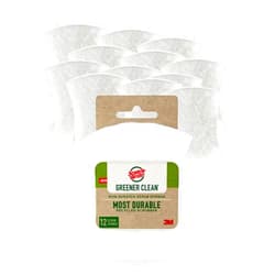 Scotch-Brite Greener Clean Non-Scratch Scrub Sponge, Sponge for Washing Dishes, Cleaning Kitchen, Superior Performance and Made with Sustainable Materials, Dishwasher Safe, 12 Scrub Sponges