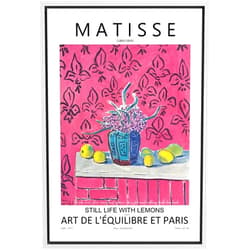 SIGNLEADER Framed Canvas Print Wall Art Matisse Still Life With Lemons Nature Wilderness Illustrations Fine Art Rustic Scenic Relax/Calm Colorful for Living Room, Bedroom, Office - 16