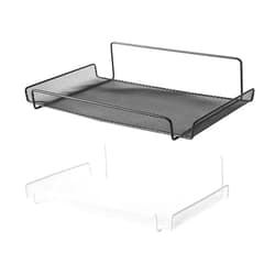 MADPIE 2PC WiFi Router Shelf, Wall Mounted TV Box Holder, Server Rack Shelf, Floating Router Rack, Metal Router Storage Rack Organizer for Home Living Room Bedroom