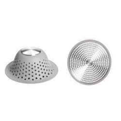 OXO Good Grips Silicone Drain Protector for Pop-Up & Regular Drains,Grey,One Size & Good Grips Easy Clean Shower Stall Drain Protector - Stainless Steel & Silicone