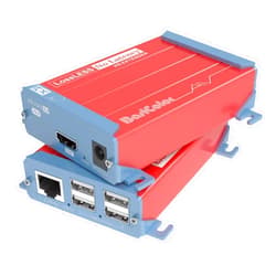 Basicolor HDMI USB Extender 4 USB2.0 Ports KVM Extender Over Cat6/Cat6e Up to 262Ft(80m), HD 1080P Video Transmit Lossless and Near Zero Latency, POC HDMI KVM Extender Plug&Play HDMI to RJ45
