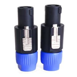 NANYI NL4FC speakon Cable Amplifier Connector, Audio Speaker Plug Twist Lock 4 Pole Speaker Plug Compatible with Neutrik Speakon NL4FC, NL4FX, NLT4X, NL2FC - 2 Pack