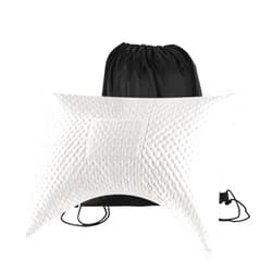 HZYAMZ Mini Travel Size Neck Pillow, Camping Pillow Travel Pillow, Curved Cotton Travel Pillow, Breathable Cover, Ideal Backpacking Hiking, Airplane and Car