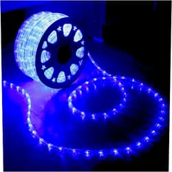 HuiZhen Indoor Outdoor Rope Lights,110V 100ft Blue Connectable Led Rope Lights Waterproof Kit for Deck,Pool,Landscape,Background,Christmas,Trees,Bridges,Eaves Decorative with UL Certified (Blue)