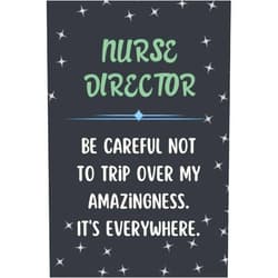 Lottie RMK Greene Nurse Director Notebook: Lined Blank Notebook Journal, an Appreciation Thank You and Funny Gift for Nurse Director to Write in