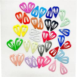 ECADY Star-Shaped Hair Clips, ECADY (100-Pack 20-Colors) Metal Snap Barrettes for Girls, Women, Kids, for Holding & Decorating Hairstyles
