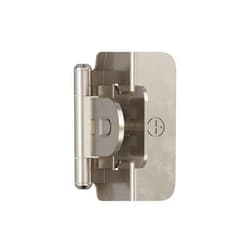 Amerock BPR8704G9 | Cabinet Hinge | 1/2 in (13 mm) Overlay Double Demountable | Sterling Nickel | Kitchen Cabinet Door Hinge | 1 Pair/2 Pack | Functional Hardware