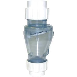 QAYAUX PVC Check Valve Swing/Spring Combination Clear 2
