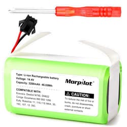 Morpilot 14.4v 3200mAh Li-ion Replacement Battery Compatible with Eufy RoboVac 11 11S 30 15C 15T 12 35C, for Ecovacs Deebot N79 N79S DN622, Goovi F007C D380 D382, Amarey A800 A900, Coredy R300 R500+ Etc.