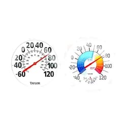 Taylor Precision Products Extra Large Metal Wall Indoor Outdoor Thermometer, 18 inch and Precision Products Wind Chill/Heat Index Thermometer & Hygrometer, 13.25 Inch