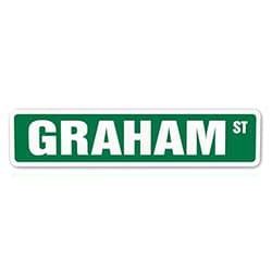 Cortan360 Graham Street Sign Childrens Name Room Sign| Indoor/Outdoor | 8