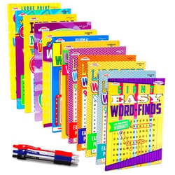 VARIETY SAVINGS 12-Pack 1000+ Large WordSearch Puzzle Books for Adults, Aging Seniors Brain Stimulation Giant Print Words Activity Books (Variety Pack Bulk), Paperback - 8x10