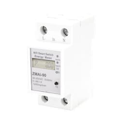 Splenssy Single-Phase Din Rail WiFi Intelligent Energy Meter Power Consumption Kwh Meter Wattmeter Support Smartlife/Tuya APP Control Compatible with Alexa and Google Home
