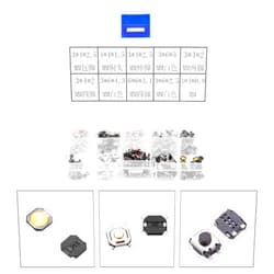 JTLB 250Pcs Tactile Push Button Micro Switch Assortment for Car Remote Control Key with Box