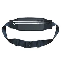AIKENDO Running Belt Fanny Pack, Slim Runners Waist Pack for Men & Women [Fits ALL Phones], Money Belt, Reflective Running Gear Accessories Fitness Phone Holder for Exercise Marathon Jogging (Black)