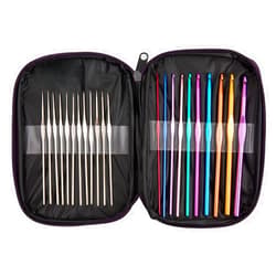 BetyBedy 22Pcs Crochet Hooks Set, BetyBedy Aluminum Handle Knitting Needles, Multicolor Crochet Needles for Yarn Craft, 0.6~6.5mm