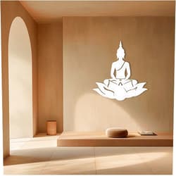 WallARTdecor Buddha Metal Wall Decoration Yoga Buddha Metal Wall Hanging Zen Metal Wall Art Metal Buddha Wall Art Yoga Meditation Decor