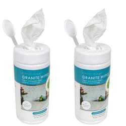 Evriholder Sophisti-Clean Granite Wipes 75 Count, Pre-Moistened Disposable Cloths for Hard Surface Countertops, Pine Fragrance, Pack of 2, Model: SCG2P6-AMZ