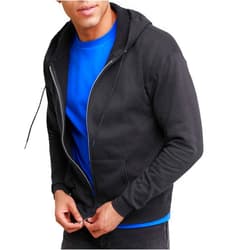 Hanes Men's Zip-Up Hoodie, EcoSmart Fleece Full-Zip Hoodie for Men, Hooded Sweatshirt