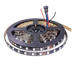 Wixure WIXUER® 33FT 10meters TM1934 24V 5050 RGB IP65 Glue Cover Waterproof 60LEDs/M 1934 Similar WS2818 WS2815 Outdoor LED Tape Addressable RGB Full Color Pixel Strip Light Black PCB Lamp