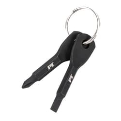 Performance Tool 20234 Steel Keychain Screwdriver Set with Phillips and Slotted Keys, Black Powder Coated for Durability and Style