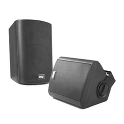 Pyle Audio Wall Mount 6.5 Inch Waterproof Bluetooth Indoor and Outdoor Speaker System Pair with Built In Digital Amplifier, Black