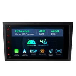 XTRONS Android 13 Car Stereo Radio Player 8 Inch IPS Touch Screen GPS Navigation Octa Core 4GB RAM 64GB ROM Bluetooth Head Unit Built-in DSP Car Play Android Auto Support 4G LTE for Audi A4 S4 RS4