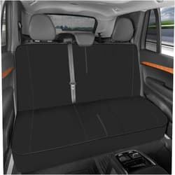 Motor Trend SpillGuard Neoprene Rear Seat Protector - Waterproof Bench Cover for Cars With Gray Stitching, Padding for Kids & Dogs