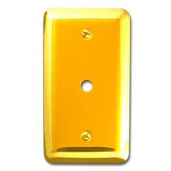 Amerelle Devon Phone Steel Wallplate in Bright Brass