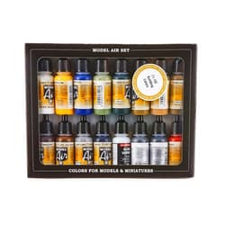 Vallejo Watercolor Building Set Model Air Paint, 17ml (Pack of 16), Blue