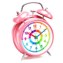 Peakeep Loud Analog Alarm Clock for Kids Learning Telling Time Teaching, 4.5
