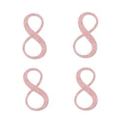 MAGJUCHE Rose Gold 8 Cut-Out Numbers, 8th Glitter Birthday Party Anniversary Decorations DIY Essentials
