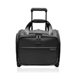Briggs & Riley 2-Wheel Cabin Bag - Carry On Luggage for Travel, Suitcases with Wheels, Softside Rolling Bag for Men & Women, Interlocking Handle, Self-Repairing Zipper - Baseline Collection, Black